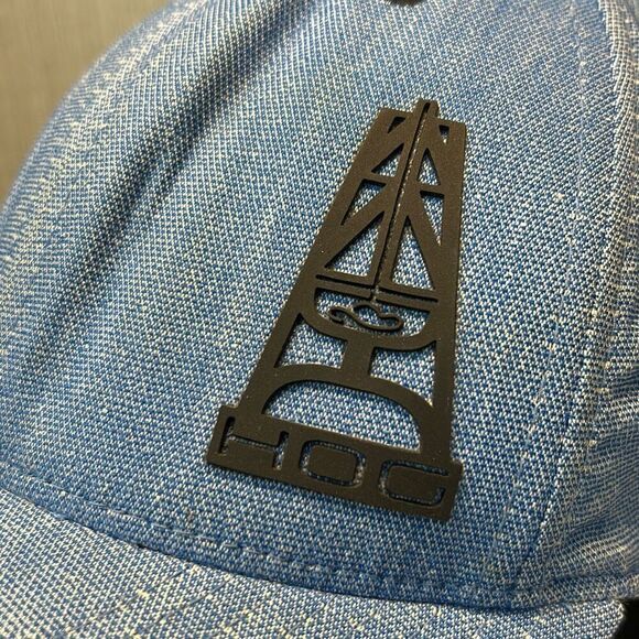 Hooey Oil Gear Blue Chambray Hat Cap FlexFit Small Medium - Picture 2 of 10